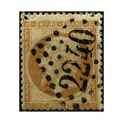 (25) Francia. 1853-60. 10 Centimes. Emperador Napoleón (Usado)