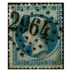 (26) Francia. 1853-60. 20 Centimes. Emperador Napoleón (Usado)