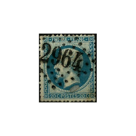 (26) Francia. 1853-60. 20 Centimes. Emperador Napoleón (Usado)