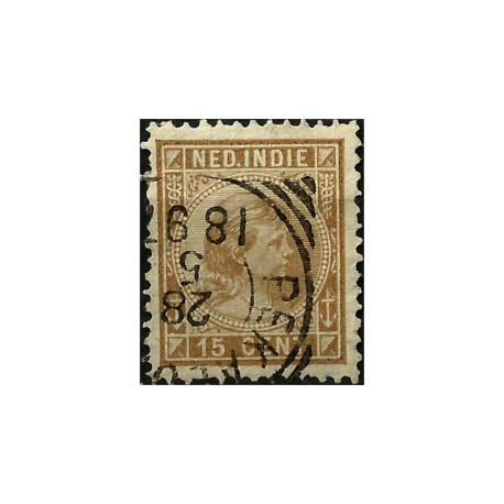 (25) Indias Holandesas. 1892-97. 15 Cents. Wilhelmina (Usado)