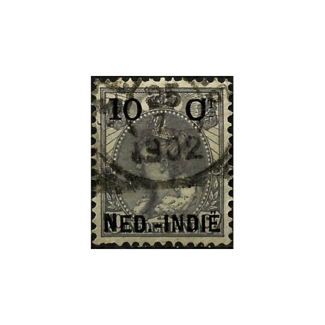 (31) Indias Holandesas. 1900. 10 Cents. Sobretasa (Usado)