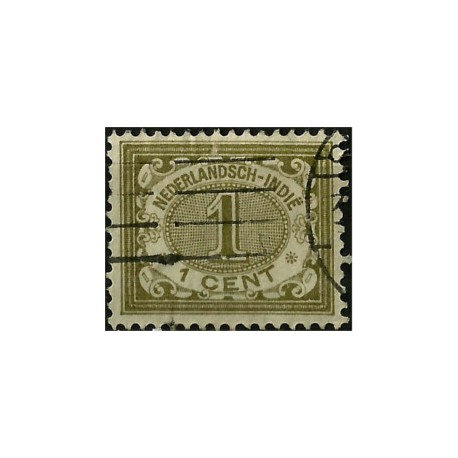 (39) Indias Holandesas. 1902-09. 1 Cent. Cifras (Usado)