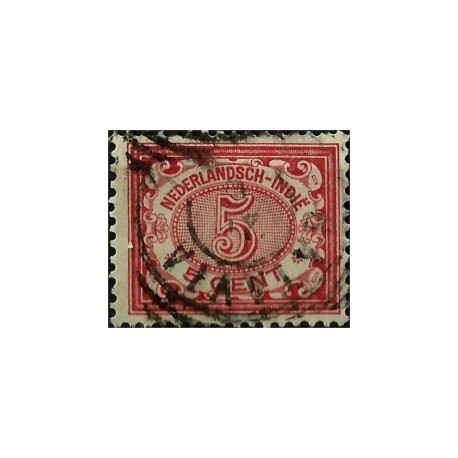 (44) Indias Holandesas. 1902-09. 5 Cents. Cifras (Usado)