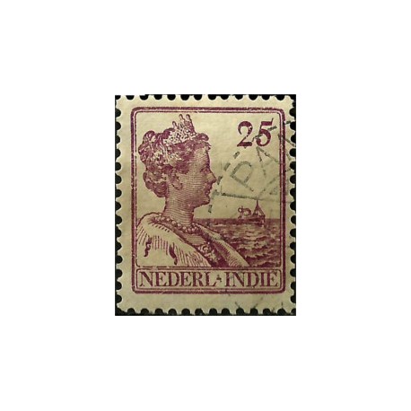 (126) Indias Holandesas. 1912-40. 25 Cents. Wilhelmina (Usado)