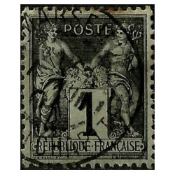 (86) Francia. 1877-80. 1 Centime. Paz y Comercio (Usado)