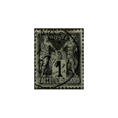 (86) Francia. 1877-80. 1 Centime. Paz y Comercio (Usado)