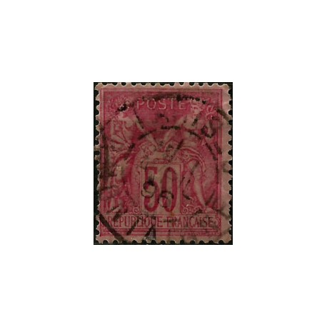 (101) Francia. 1879-90. 50 Centimes. Paz y Comercio (Usado)