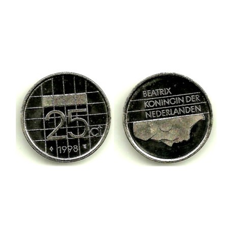 (204) Países Bajos. 1998. 25 Cents (SC)