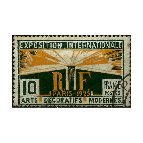 (220) Francia. 1924-25. 10 Centimes. Exposición Internacional (Usado)