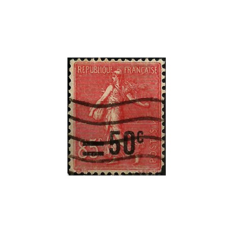 (233) Francia. 1926-27. 50 Centimes. Sobrecarga (Usado)