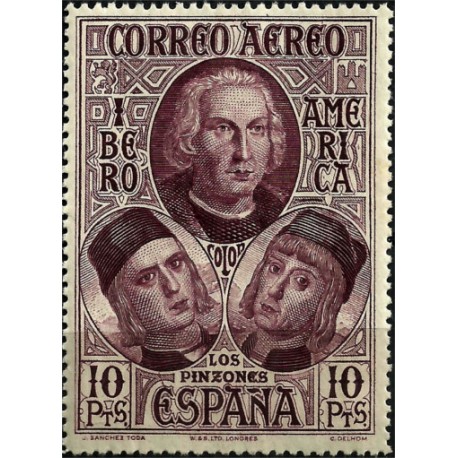 (565) 1930. 10 Pesetas. Descubrimiento de América (Nuevo)