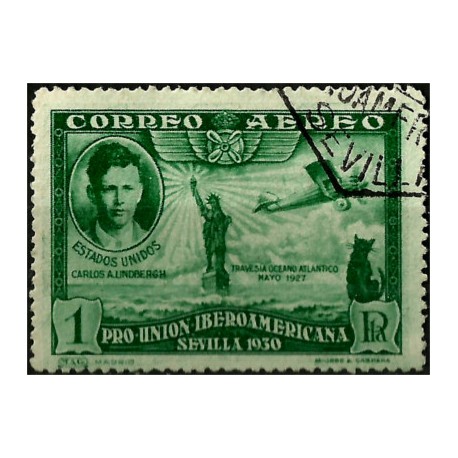 (588) 1930. 1 Peseta. Pro Unión Iberoamericana (Usado)