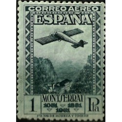 (654) 1931. 1 Peseta. IX Cent. Fund. Montserrat (Nuevo)