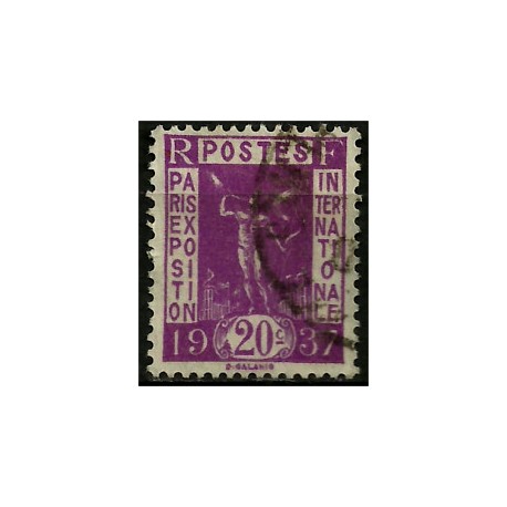 (315) Francia. 1936. 20 Centimes. Exposición Internacional (Usado)