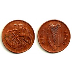 (21) Irlanda. 1980. 2 Pence (MBC-)