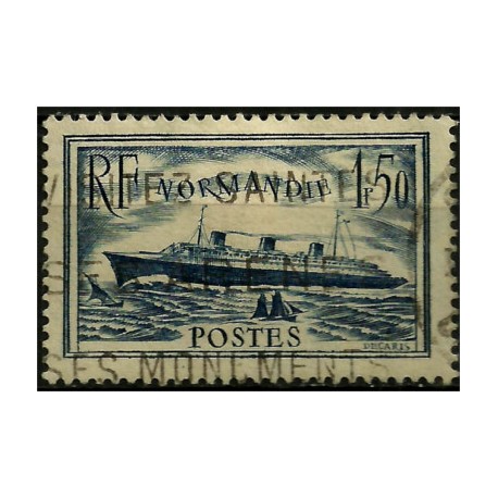 (300) Francia. 1935. 1,50 Francs. Normandie (Usado)