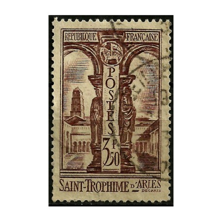 (302) Francia. 1935. 3,50 Francs. Saint-Trophime d'Arles (Usado)