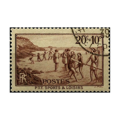 (B60) Francia. 1937. 20 + 10 Centimes. Obras sociales (Usado)