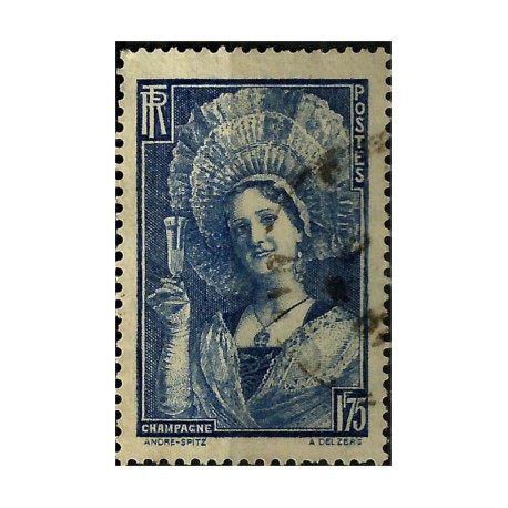 (350) Francia. 1938. 1,75 Francs. Champagne (Usado)
