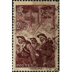 (343) Francia. 1938. 2,15 Francs. Mineros (Usado)
