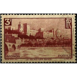 (344) Francia. 1938. 3 Francs. Le Palais des Papes (Usado)