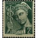 (354) Francia. 1938-42. 2 Centime. Mercurio (Usado)