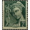 (354) Francia. 1938-42. 2 Centime. Mercurio (Usado)