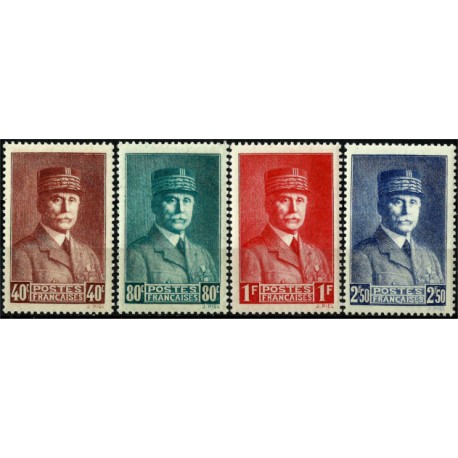 (415 a 418) Francia. 1941. Serie Completa. Marshall Pétain (Nuevo)