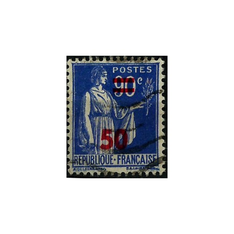 (406) Francia. 1940-41. 50 Centimes. Sobrecarga (Usado)