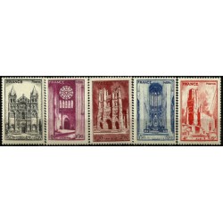(B185 a B189) Francia. 1944. Serie Completa. Catedrales (Nuevo)