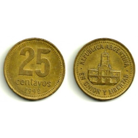 (110.1) Argentina. 1992. 25 Centavos (BC)