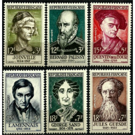 (B312 a B317) Francia. 1957. Serie Completa. Personajes (Nuevo)