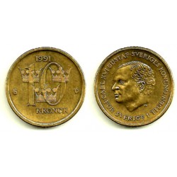 (877) Suecia. 1991. 10 Kronor (EBC)