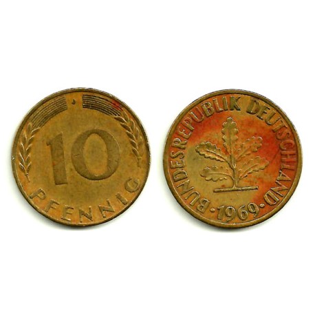 (108) Alemania. 1969(J). 10 Pfennig (BC)