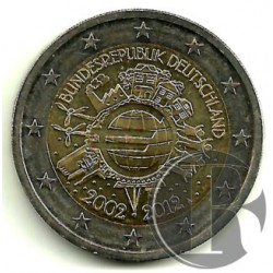 Alemania. 2012(D). 2 Euro (SC) X Aniversario del Euro