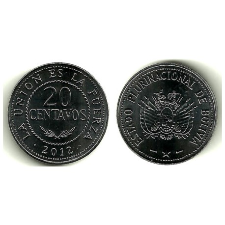 Bolivia. 2012. 20 Centavos (SC)
