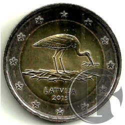 Letonia. 2015. 2 Euro (SC) Cigüeña Negra