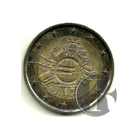 Belgica. 2012. 2 Euro (SC) X Aniversario del Euro