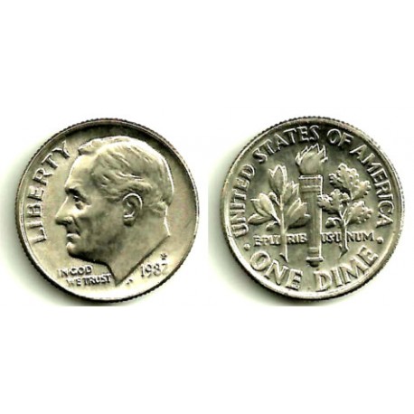 (195a) Estados Unidos de América. 1982(P). 1 Dime (EBC)