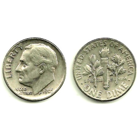 (195a) Estados Unidos de América. 1965. 1 Dime (MBC)