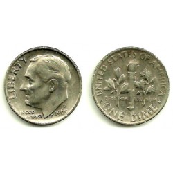 (195a) Estados Unidos de América. 1969(D). 1 Dime (MBC)