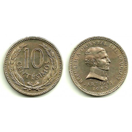 (35) Uruguay. 1953. 10 Centesimos (EBC+)