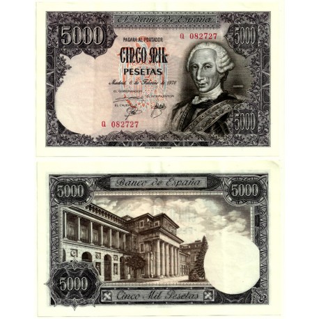 [1976] Billete de 5000 Pesetas (EBC) Serie Q