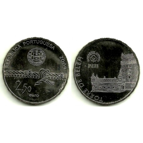 Portugal. 2009. 2,50 Euro (SC) Torre de Belem