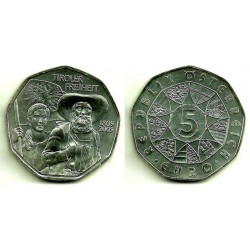Austria. 2009. 5 Euro (SC) (Plata) Tiroler Freihet