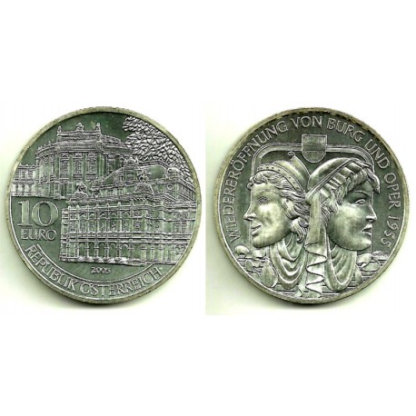 Austria. 2005. 10 Euro (SC) (Plata) Wieereroffnung