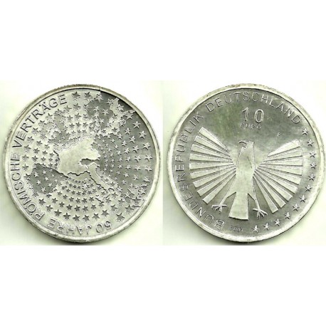 Alemania. 2007(F). 10 Euro (SC) (Plata)