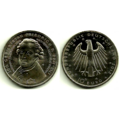 Alemania. 2012(A). 10 Euro (SC)