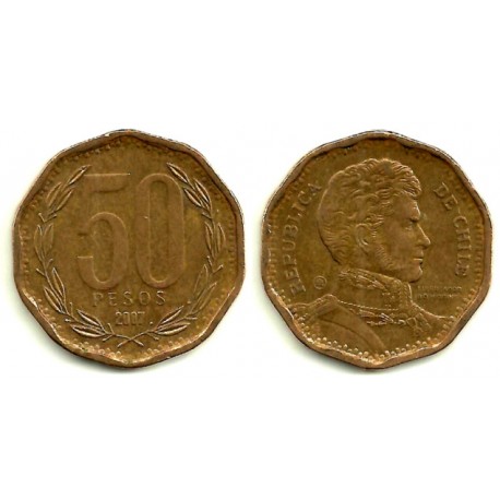 (219.2) Chile. 2007. 50 Pesos (MBC-)