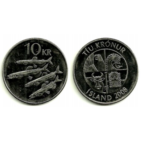 (29.1a) Islandia. 2008. 10 Kronur (MBC+)